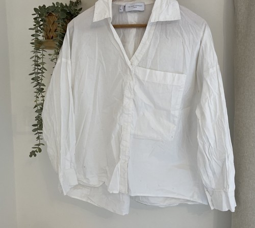 Shirt white cotton - size, 16